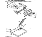 Sears 11077860800 top and console assembly diagram