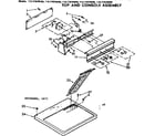 Sears 11077870800 top and console assembly diagram