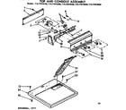 Sears 11077873400 top and console assembly diagram