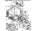 Sears 11077875200 cabinet assembly diagram