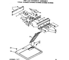 Sears 11077876200 top and console assembly diagram
