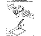 Sears 11077877200 top and console assembly diagram