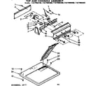 Sears 11077884800 top and console assembly diagram