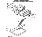 Sears 11077885200 top and console assembly diagram
