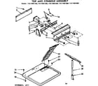 Sears 11077891600 top and console assembly diagram
