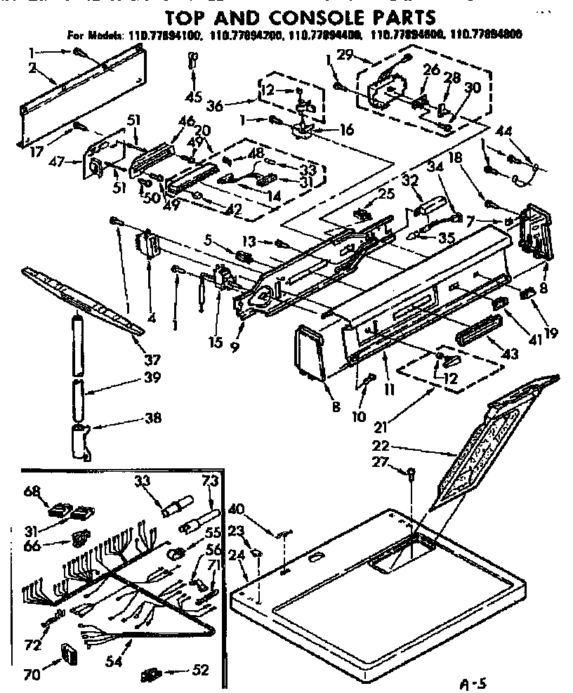 TOP AND CONSOLE ASSEMBLY