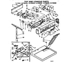 Sears 11077894200 top and console assembly diagram