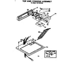 Sears 11077915100 top and console assembly diagram