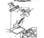 Sears 11077930100 top and console parts diagram