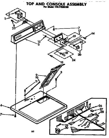 Top and console parts