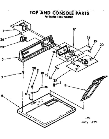 Top and console parts