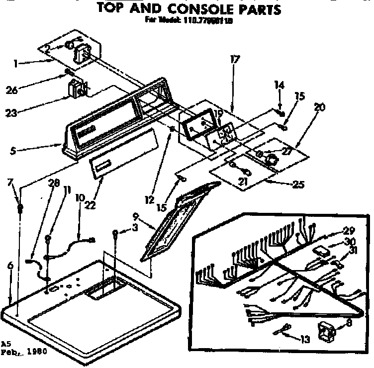 Top and console parts