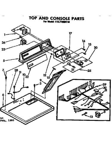 Top and console parts