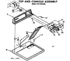 Sears 11077955100 top and console assembly diagram
