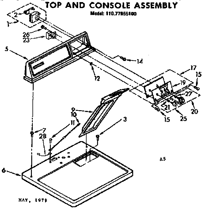 Top and console assembly
