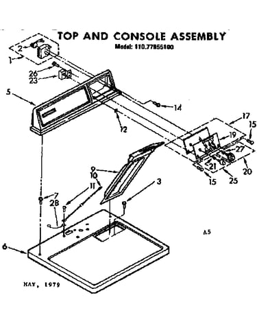 Top and console assembly