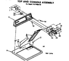 Sears 11077955110 top and console assembly diagram