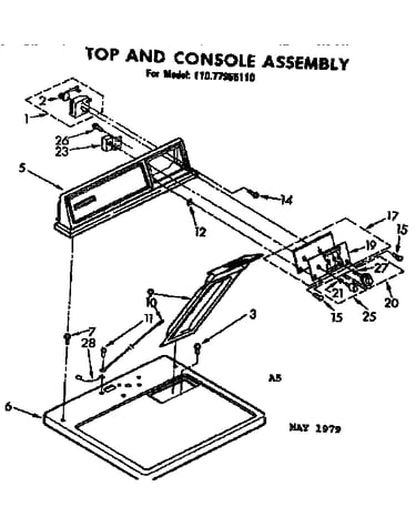 Top and console assembly