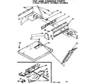 Sears 11077960610 top and console parts diagram