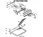 Sears 11077965800 top and console parts diagram