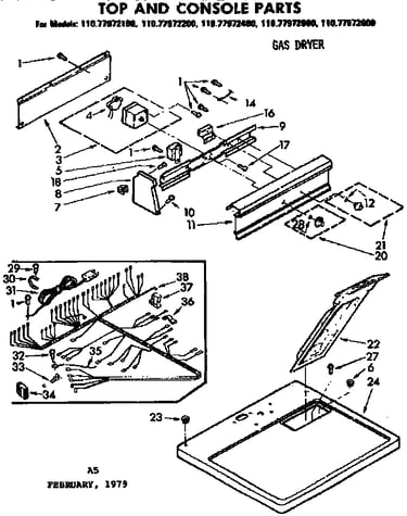 Top and console parts