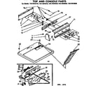 Sears 11077974210 top and console parts diagram