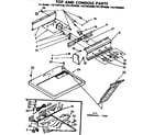 Sears 11077974820 top and console assembly diagram