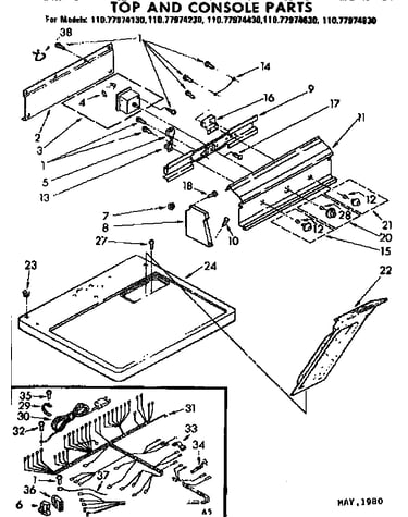 Top and console parts