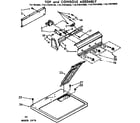 Kenmore 11077975600 top and console assembly diagram