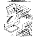 Kenmore 11077975110 top and console parts diagram