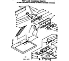 Kenmore 11077975820 top and console parts diagram