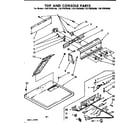Kenmore 11077975830 top and console parts diagram