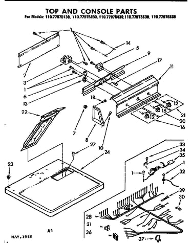 Top and console parts