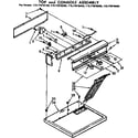 Sears 11077978100 top and console assembly diagram