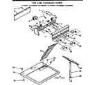 Sears 11077990100 top and console parts diagram