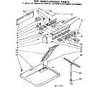 Sears 11077990110 top and console parts diagram