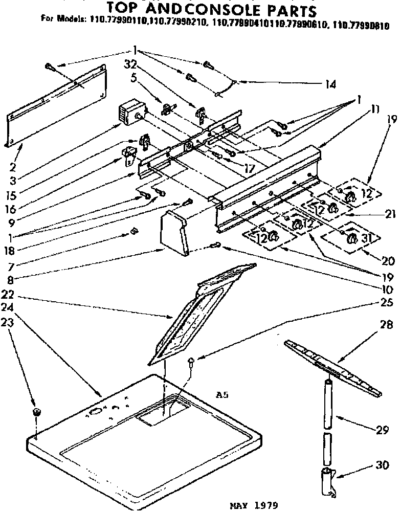 TOP AND CONSOLE PARTS