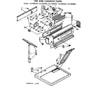 Kenmore 11077994800 top and console parts diagram