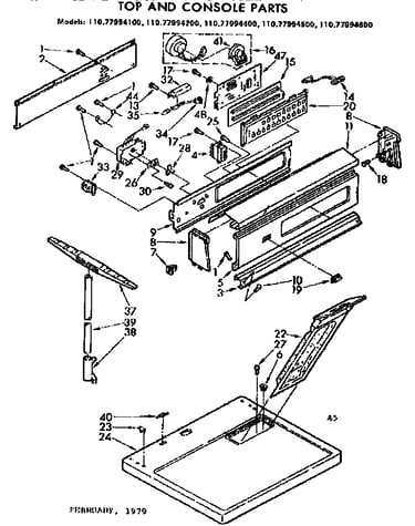 Top and console parts