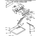 Sears 11077995400 top and console parts diagram