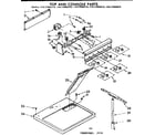 Sears 11077995410 top and console parts diagram