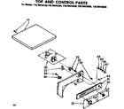 Kenmore 11078415420 top and control parts diagram
