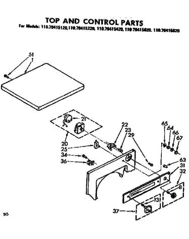Top and control parts