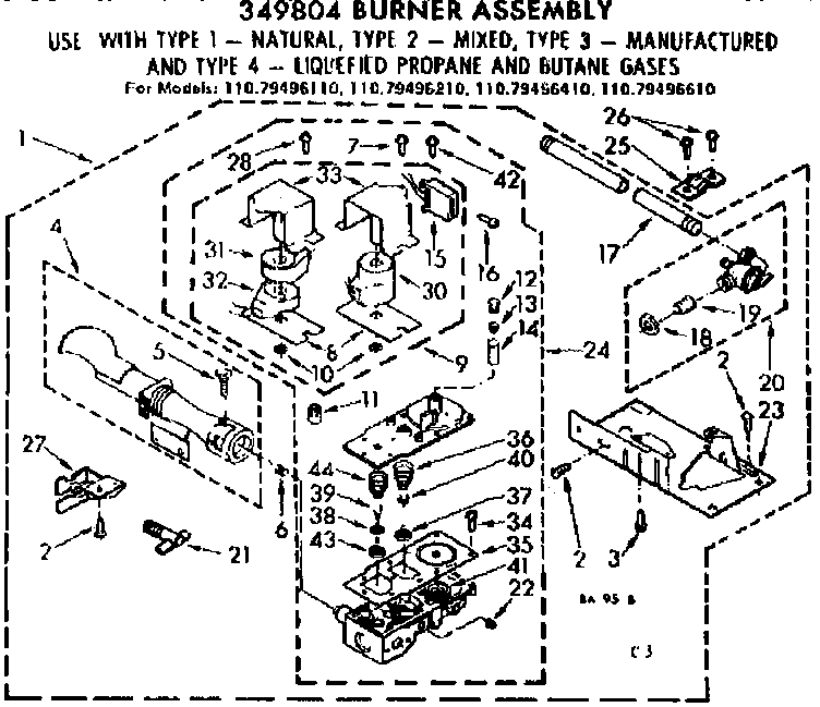 Burner assembly 60 hz