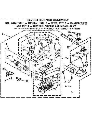 Burner assembly 60 hz