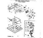Kenmore 11081060100 top and console parts diagram