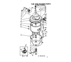 Kenmore 11081060100 tub and basket parts diagram
