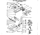 Kenmore 11081060110 top and console parts diagram