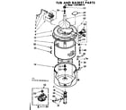 Kenmore 11081060110 tub and basket parts diagram