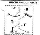 Kenmore 11081061100 miscellaneous parts diagram